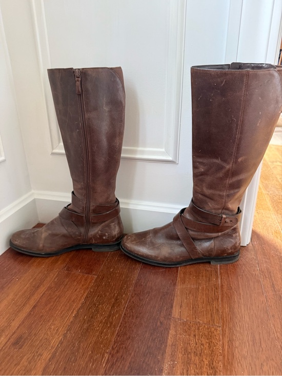 Cole Haan Brown Leather Tall Riding Boots